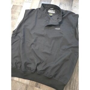 Zero Restriction Golf Wind Vest Mens XL Black 1/4 Snap Neck Lightweight Pullover